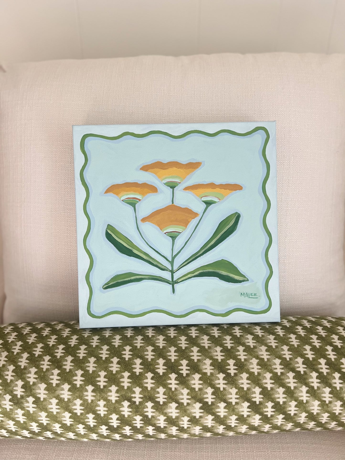 Botanical canvas blocks