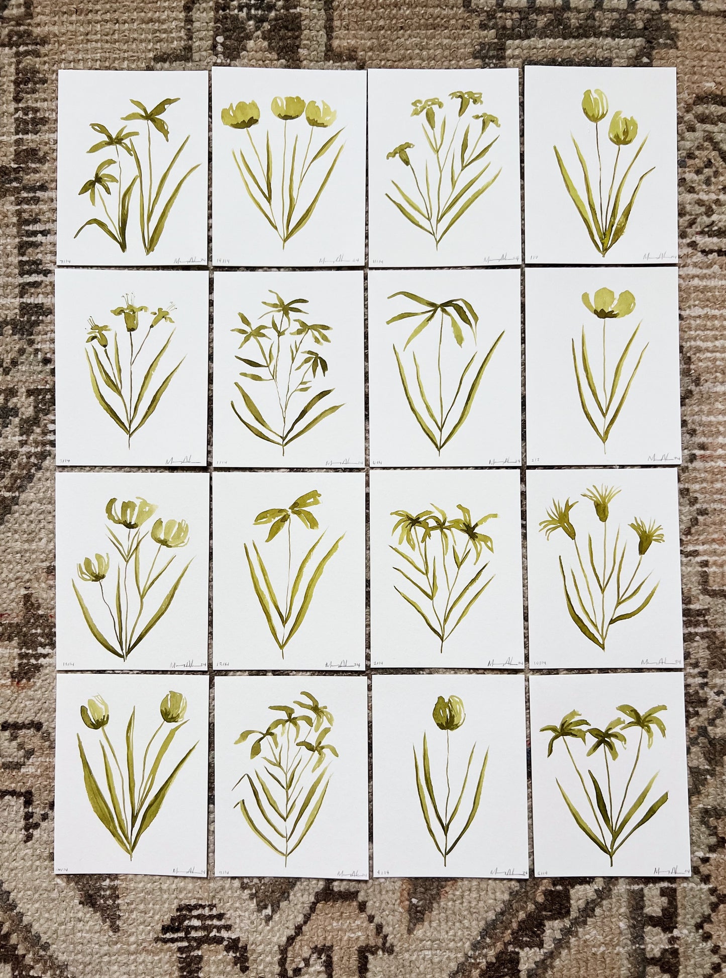 Fleurs vertes