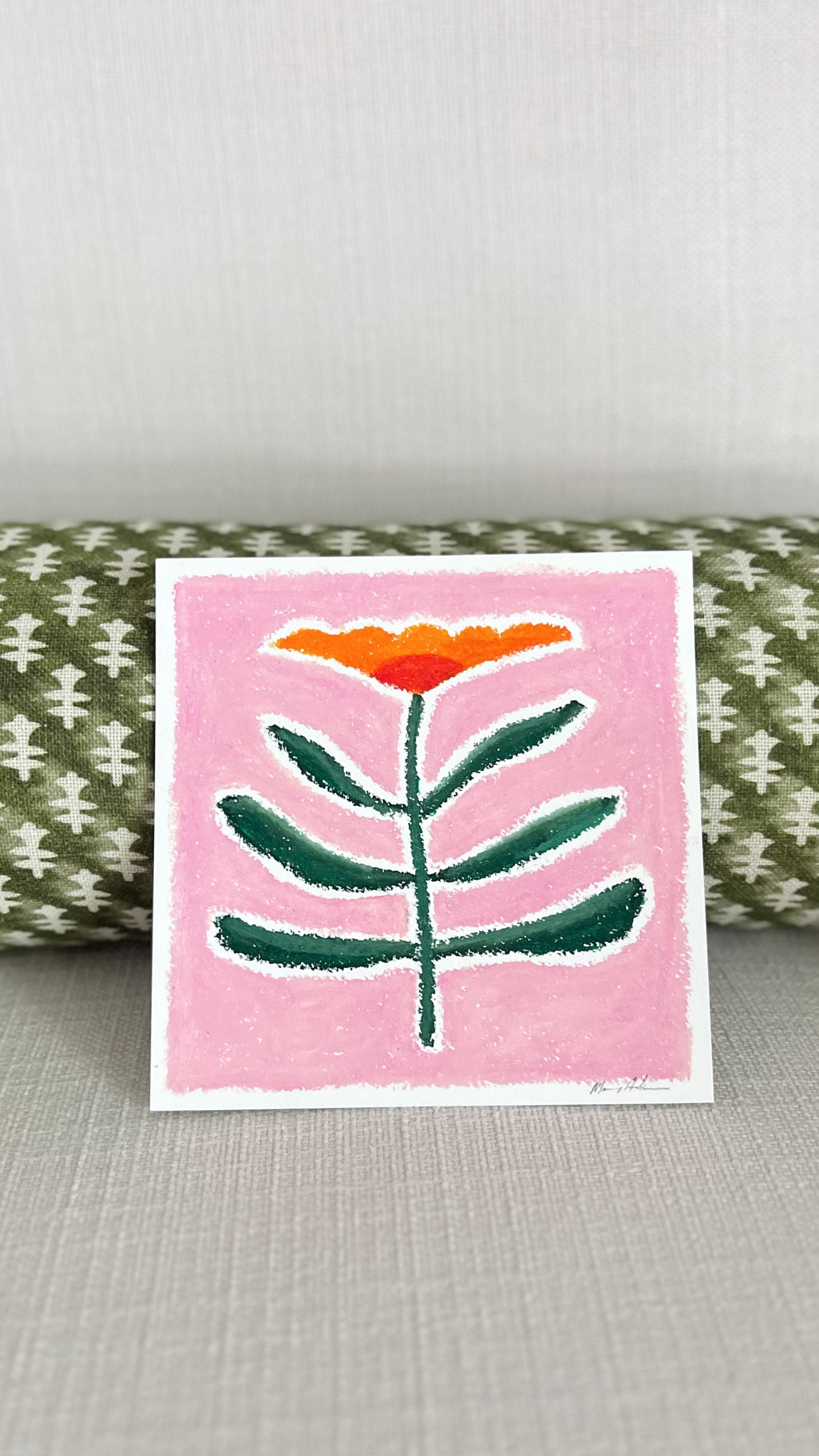 Oil pastel botanicals