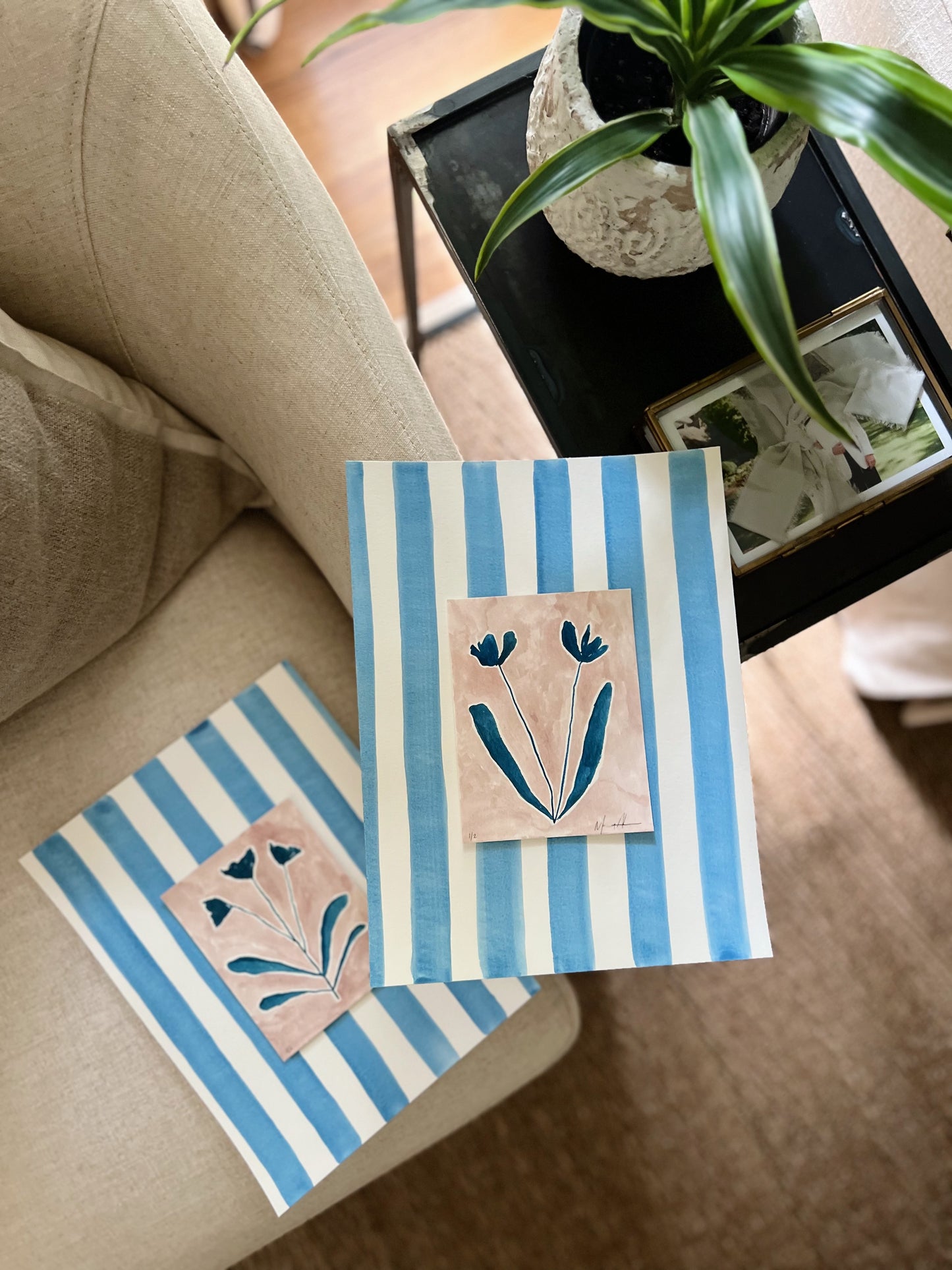 Cerulean stripes