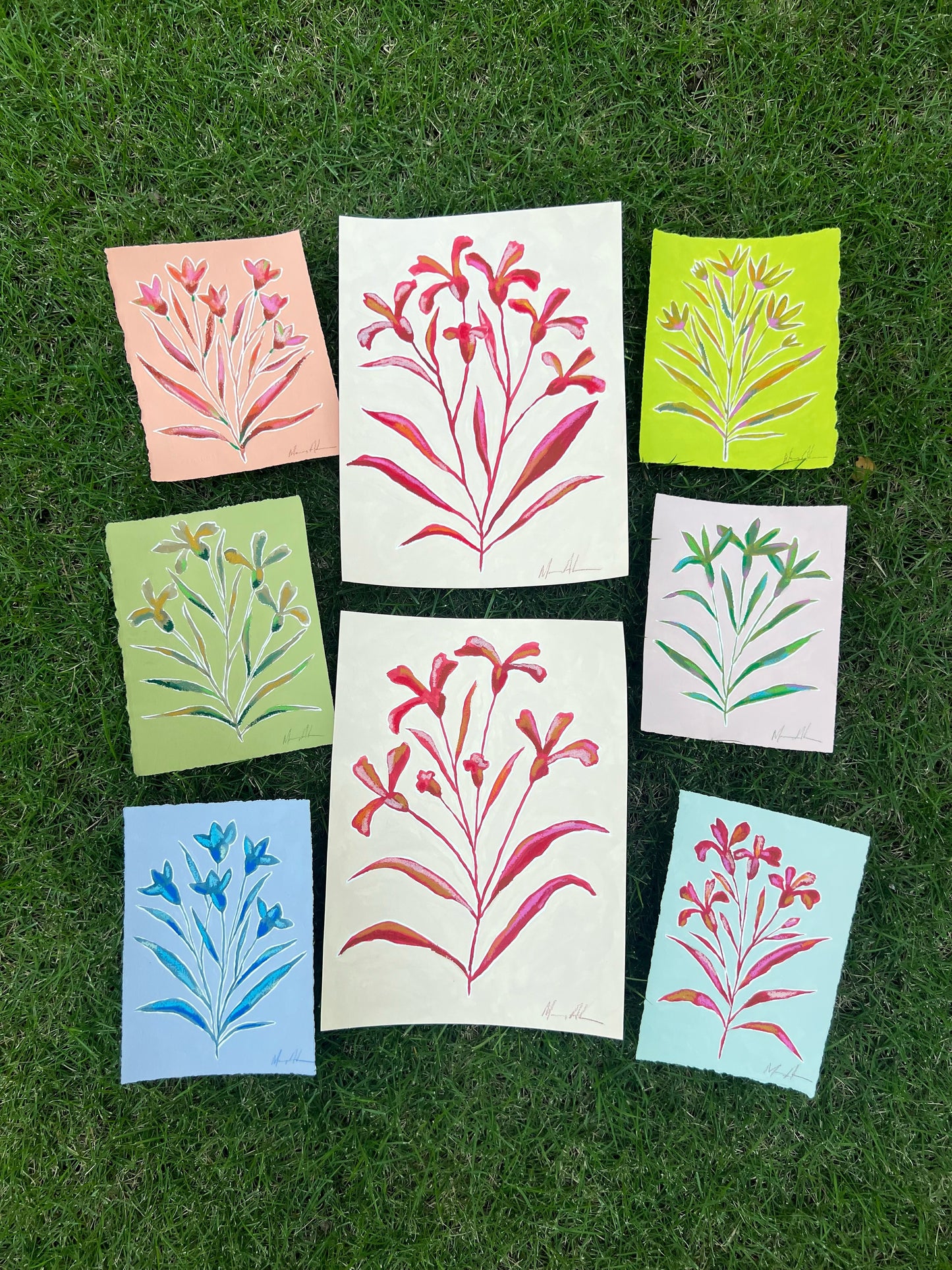 Mixed media botanicals