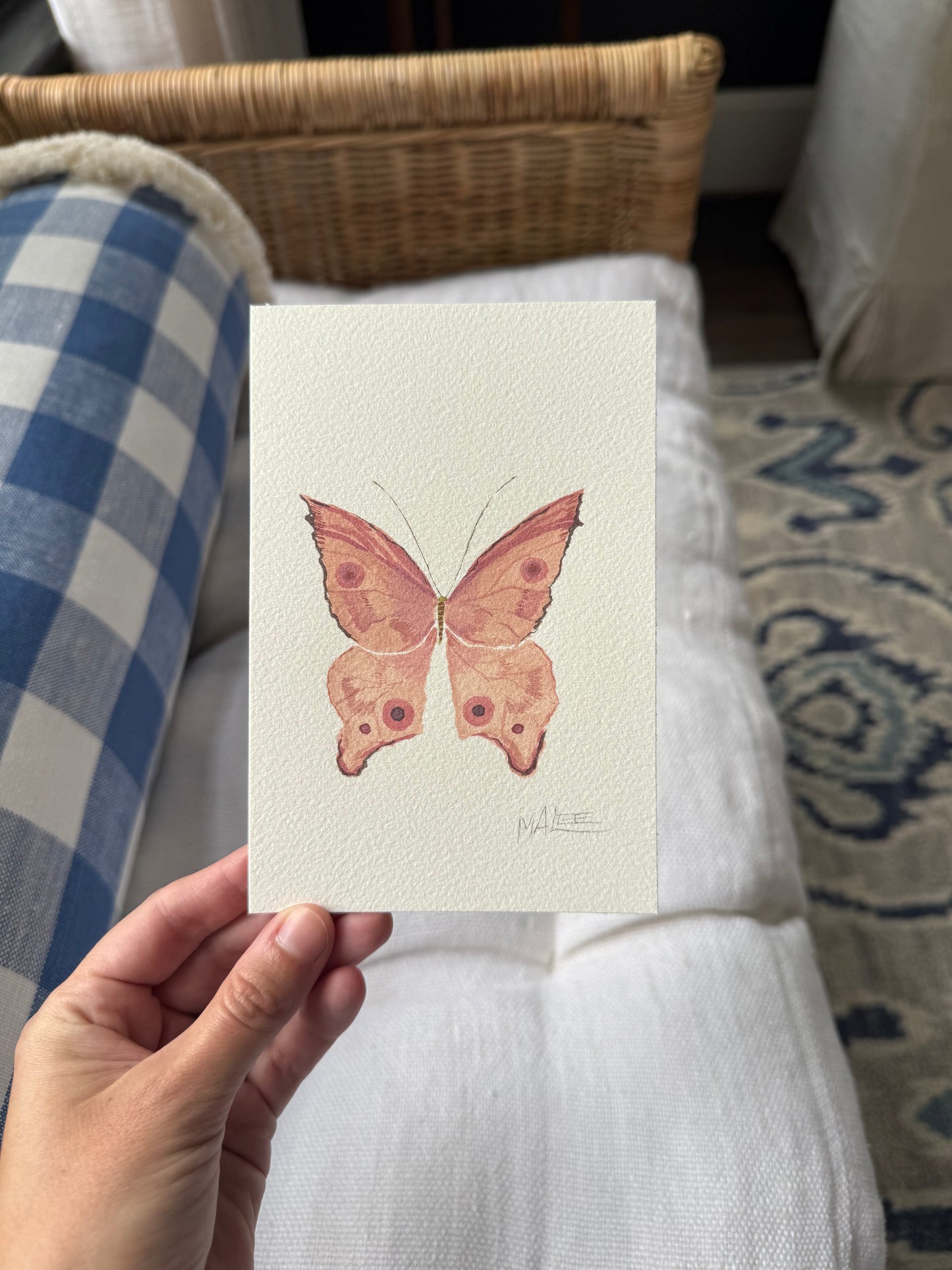 Butterfly garden watercolors