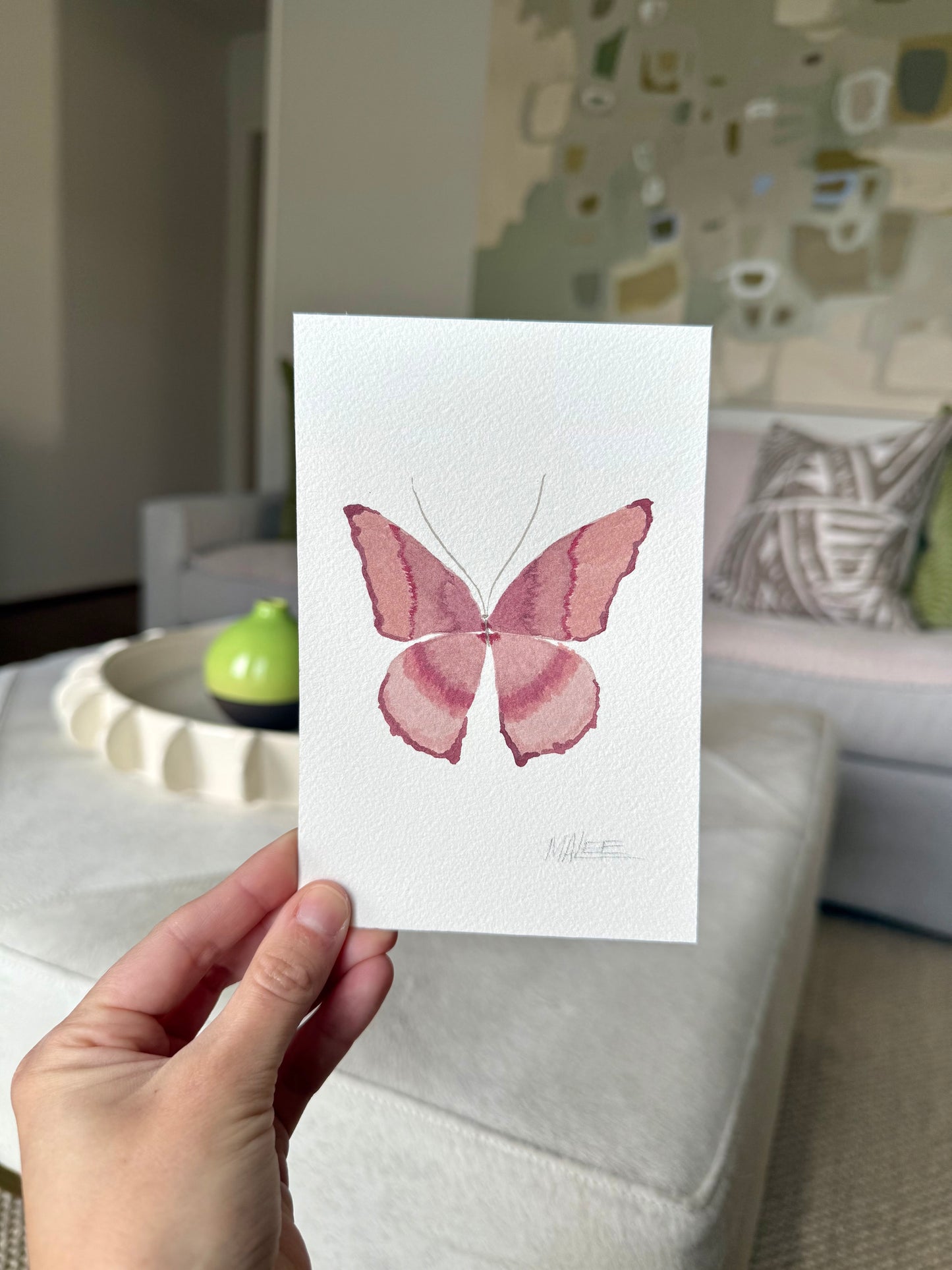 Butterfly garden watercolors