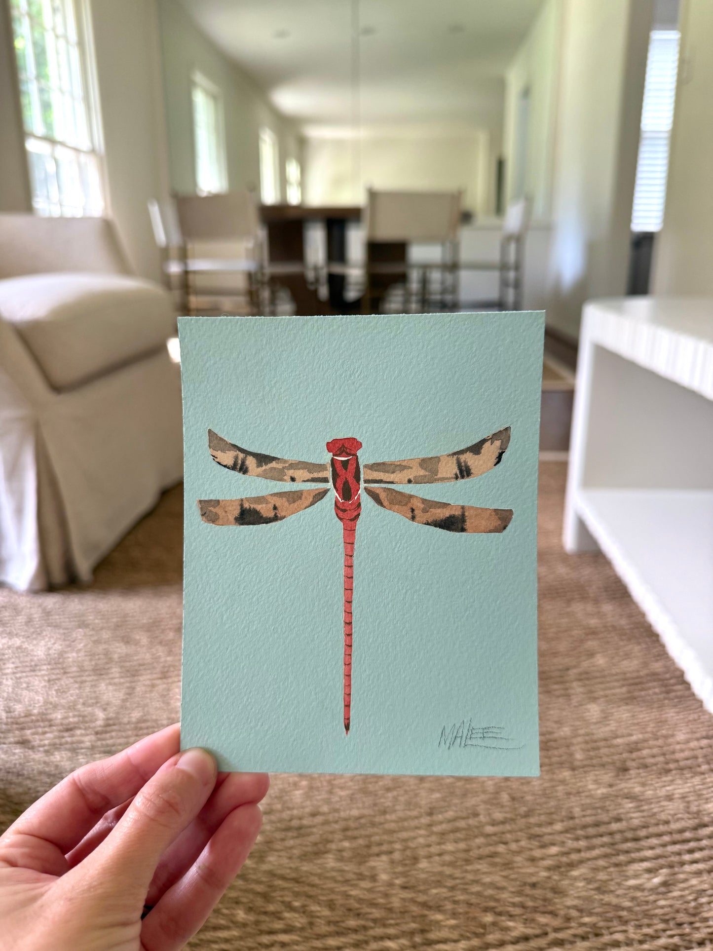 Dragonflies on blue I-IV