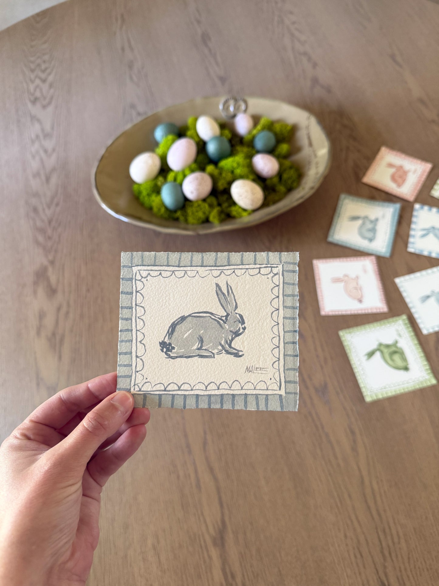 Watercolor bunnies