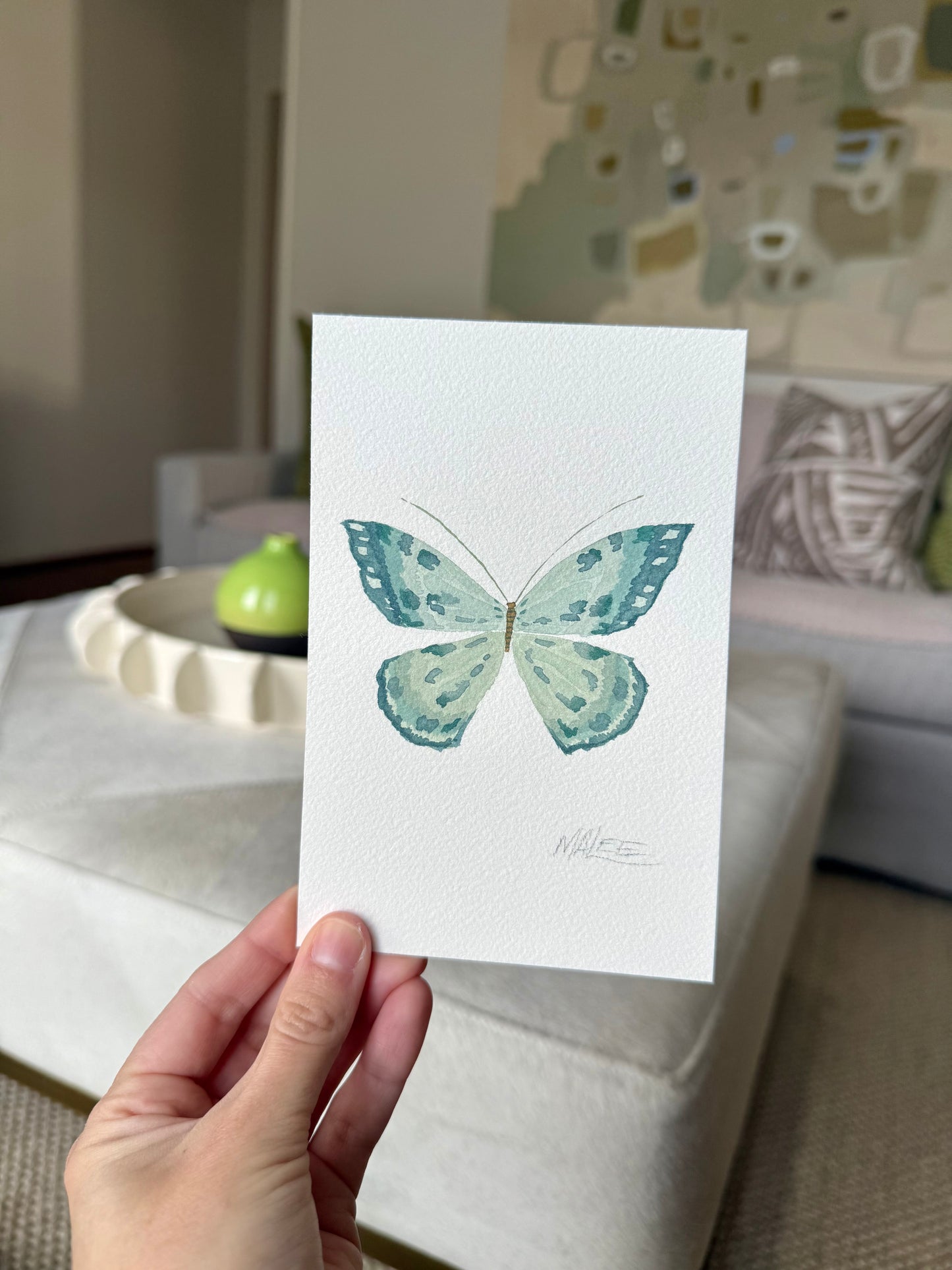 Butterfly garden watercolors