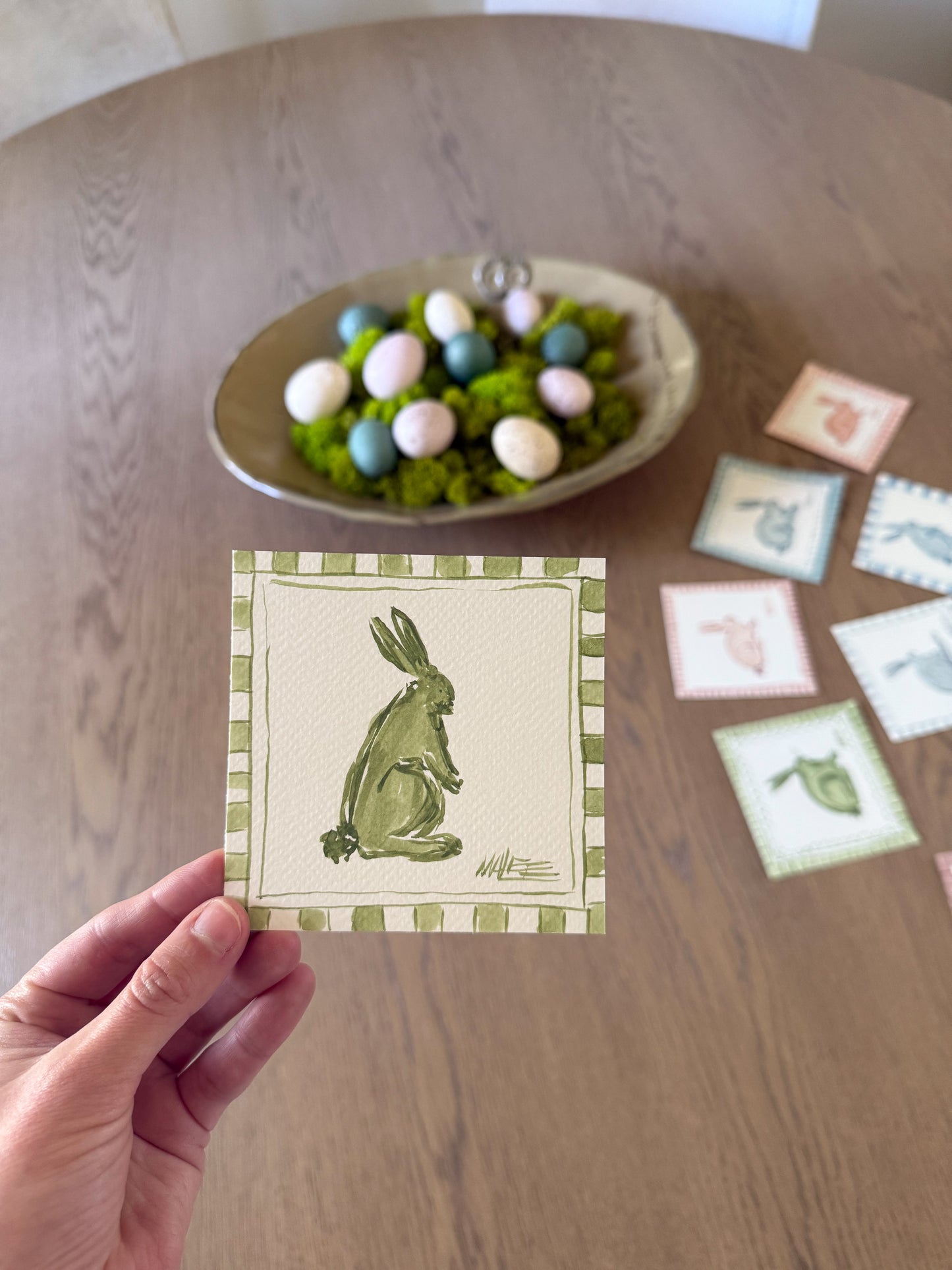 Watercolor bunnies
