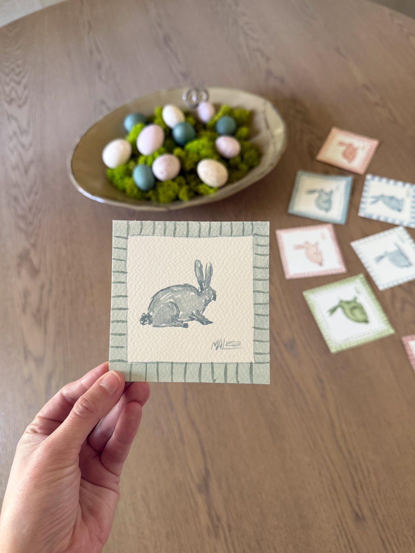 Watercolor bunnies