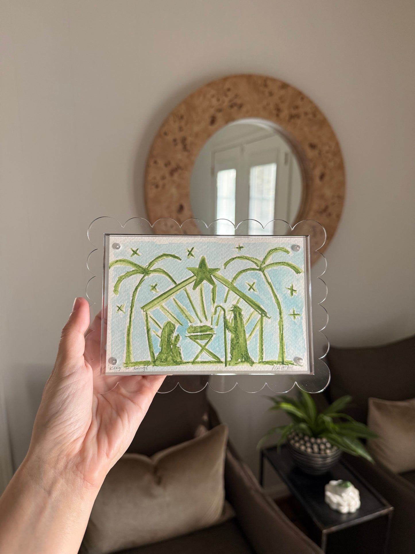 Original watercolor nativity scenes