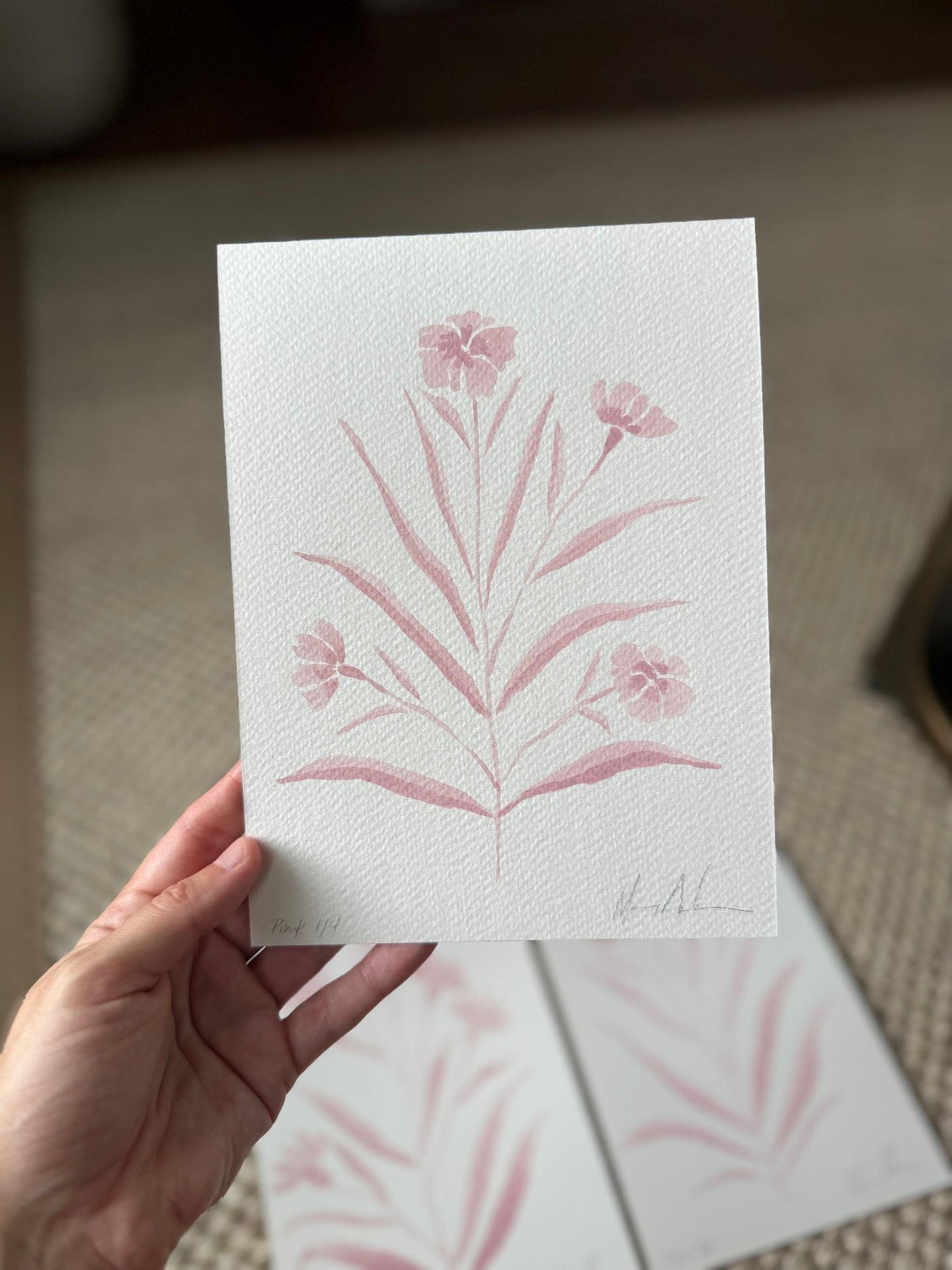 Pink watercolors