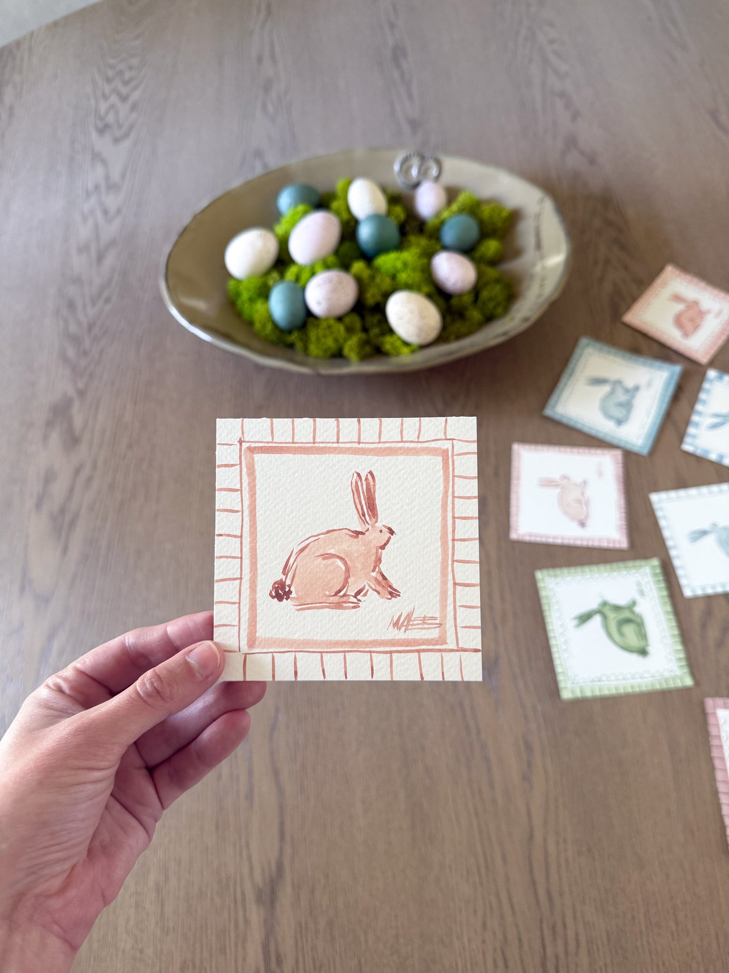 Watercolor bunnies