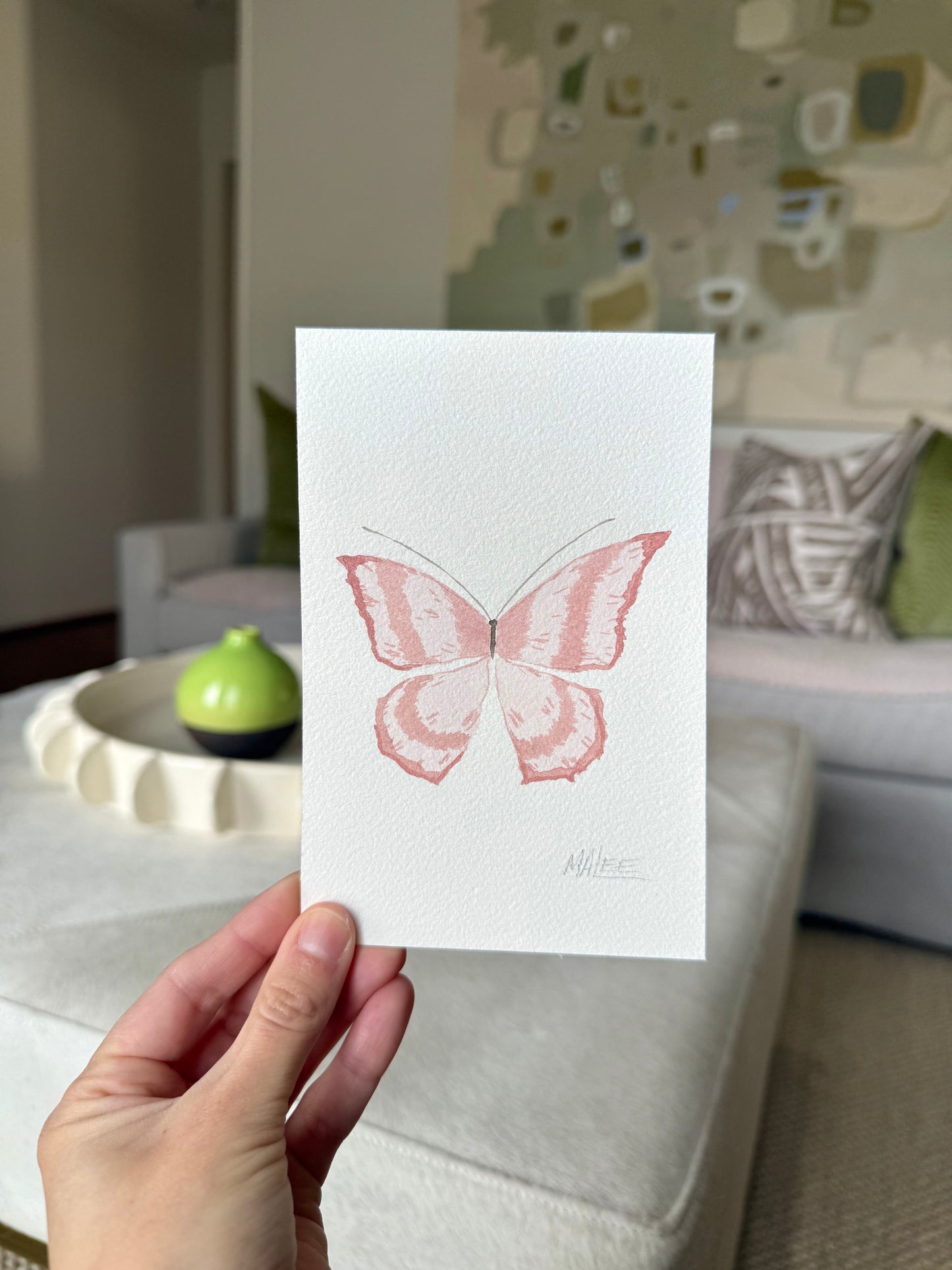 Butterfly garden watercolors