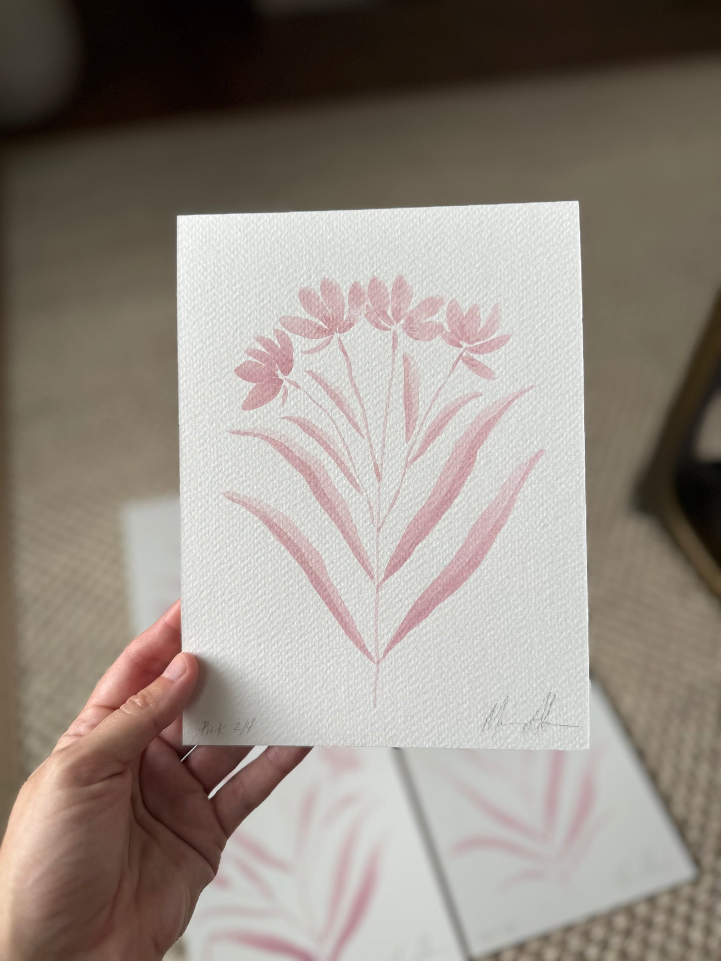 Pink watercolors