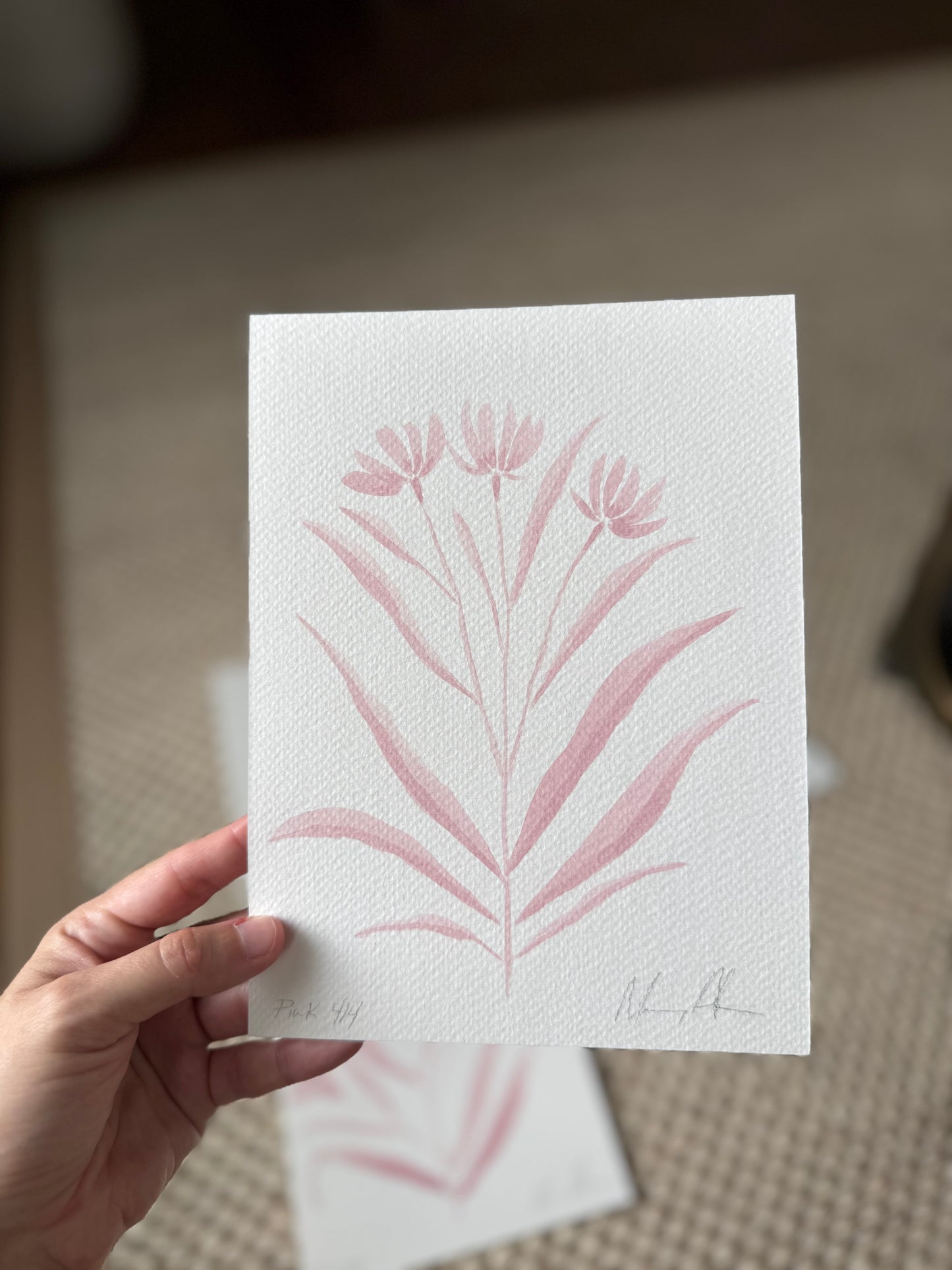 Pink watercolors