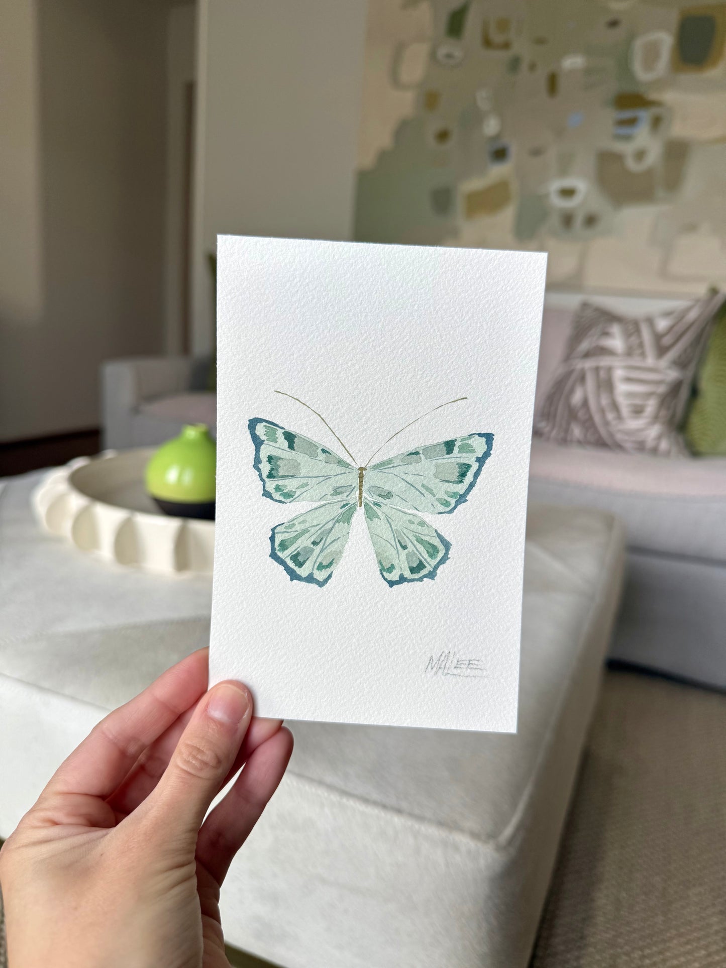Butterfly garden watercolors