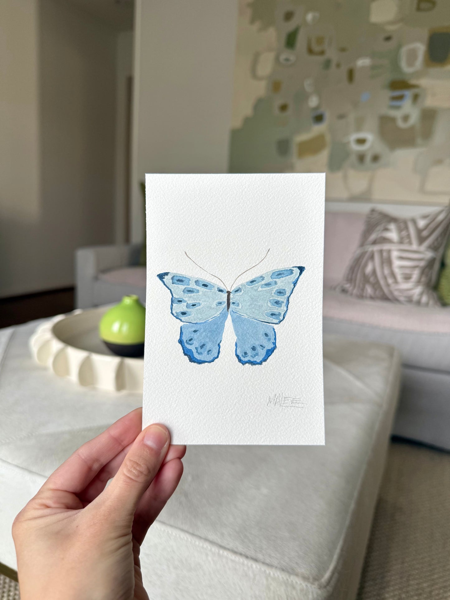 Butterfly garden watercolors