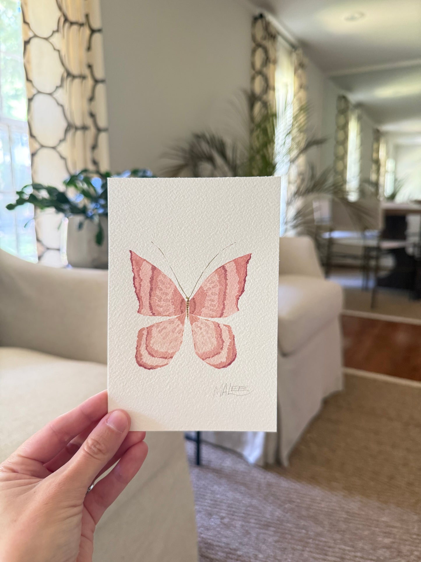 Butterfly garden watercolors