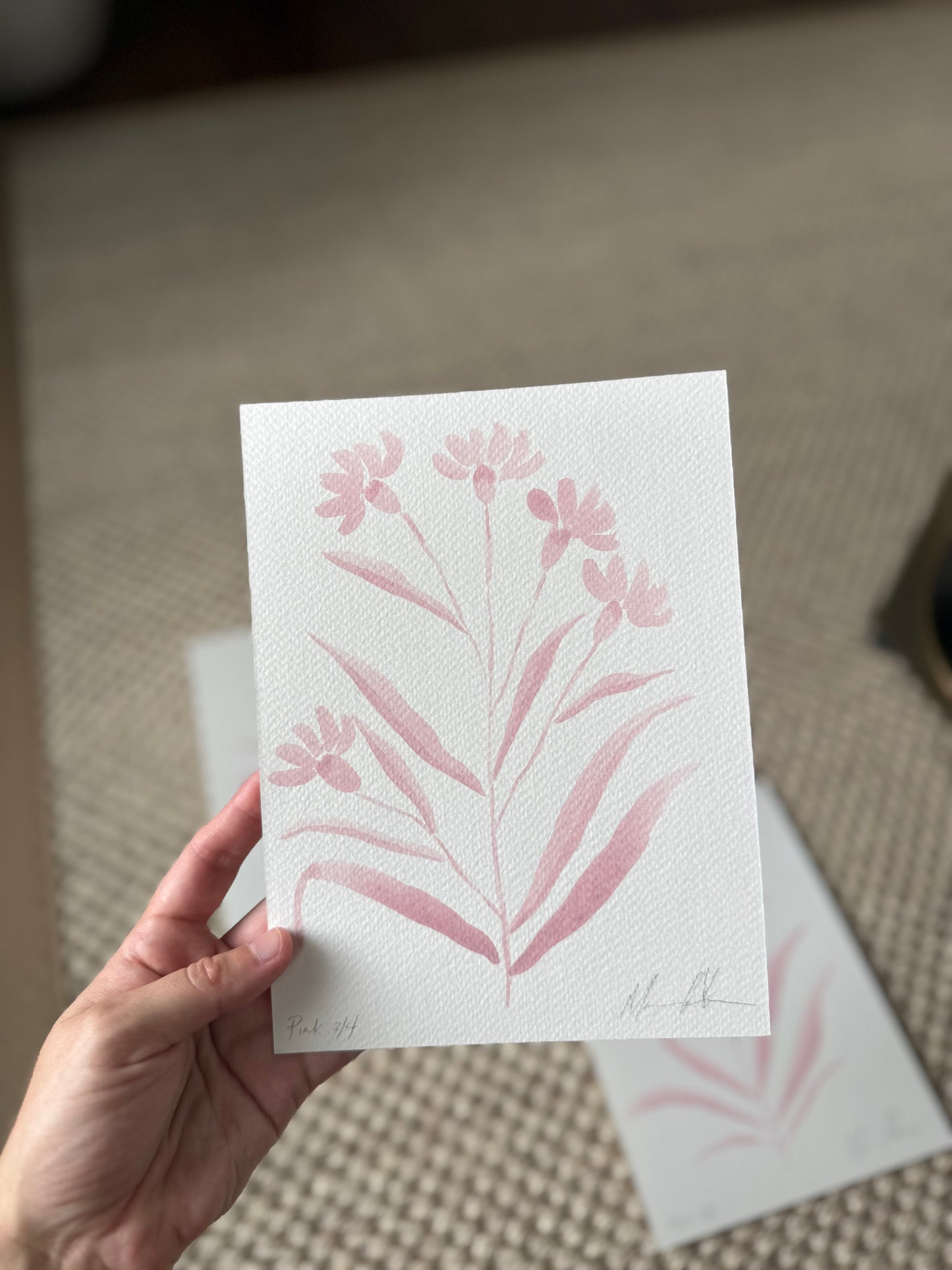 Pink watercolors