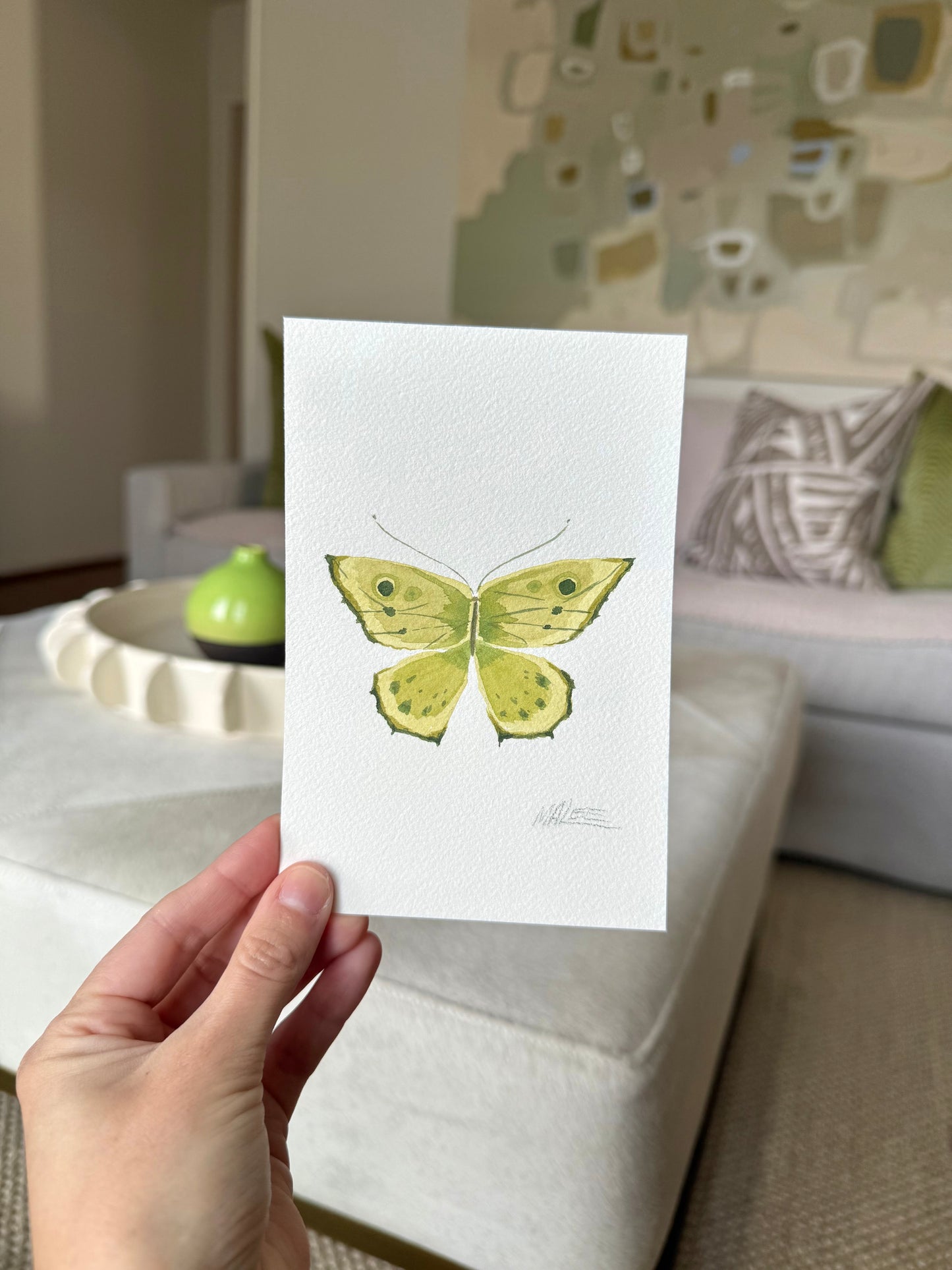 Butterfly garden watercolors