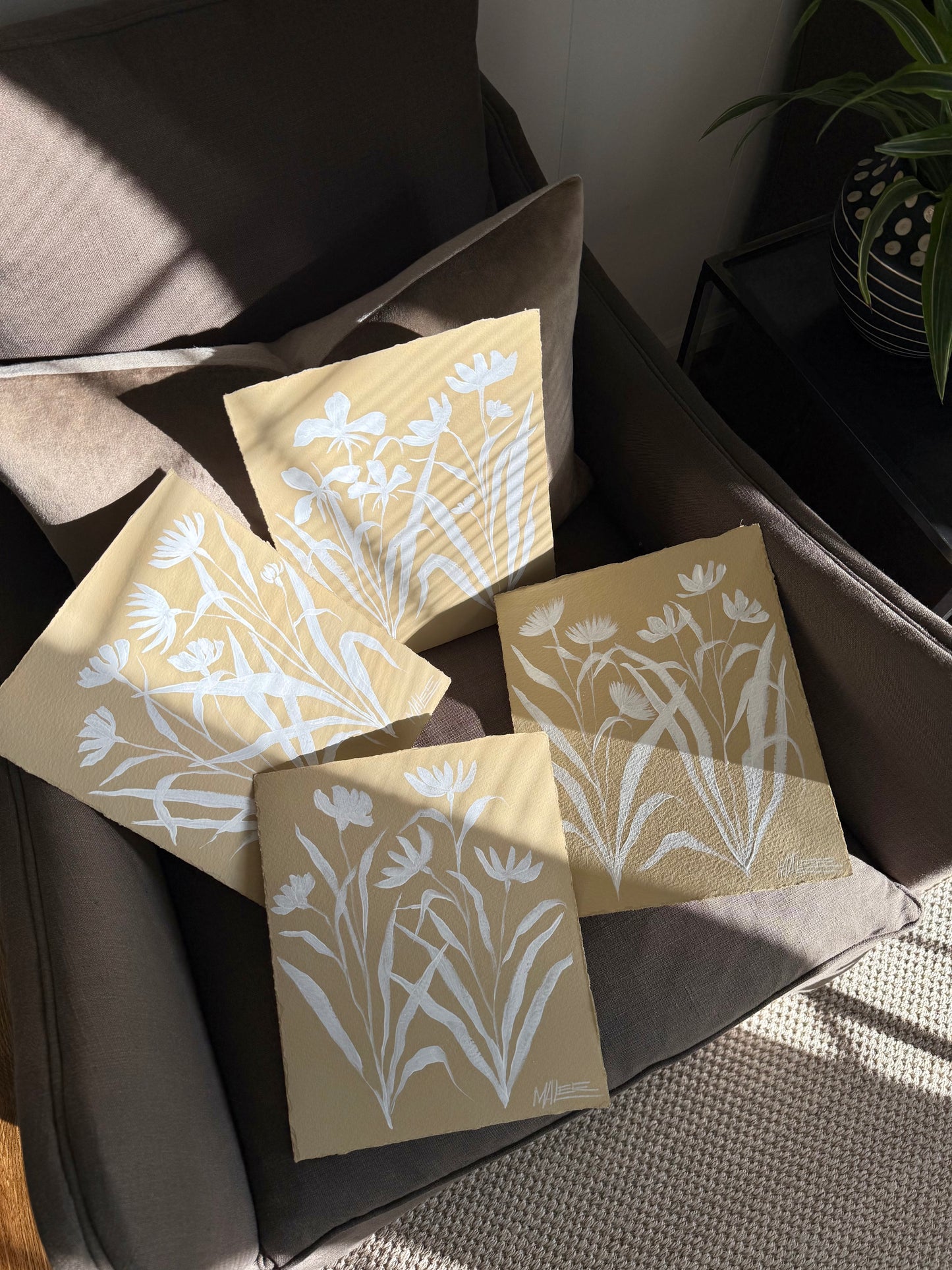 Golden hour garden I-IV