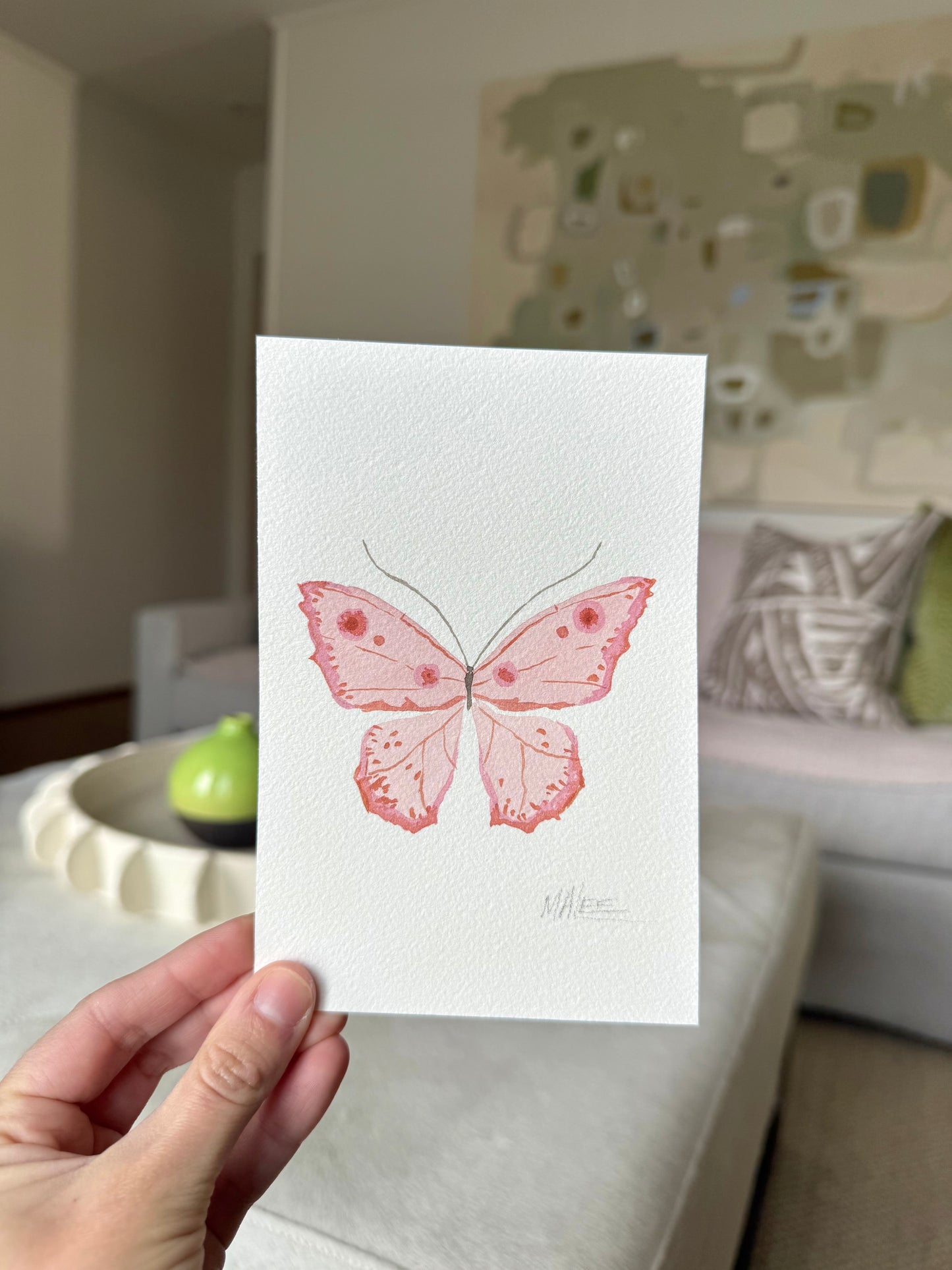 Butterfly garden watercolors