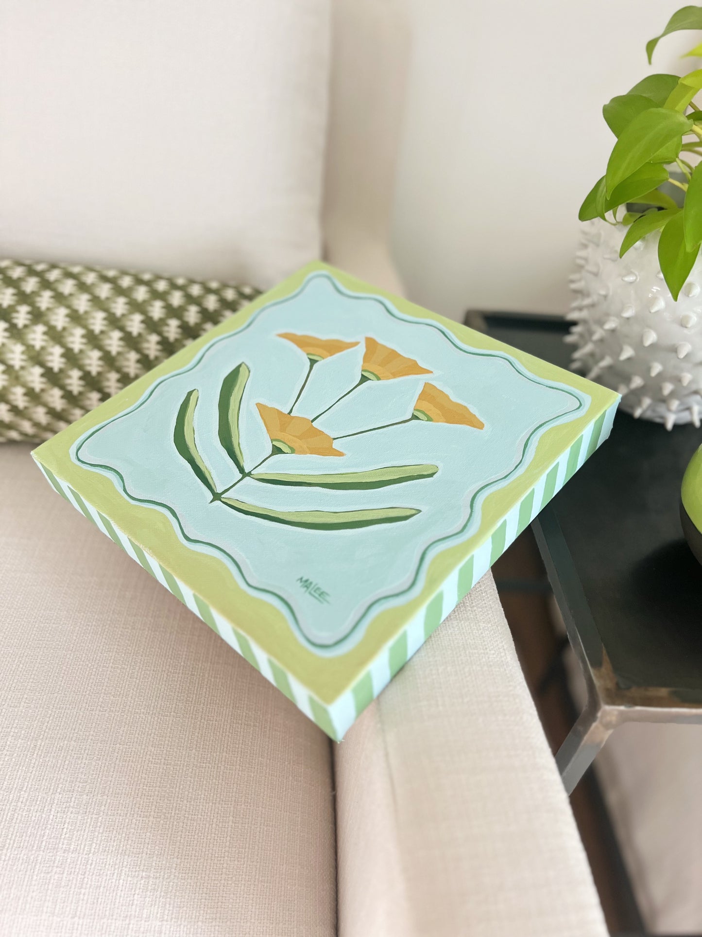 Botanical canvas blocks