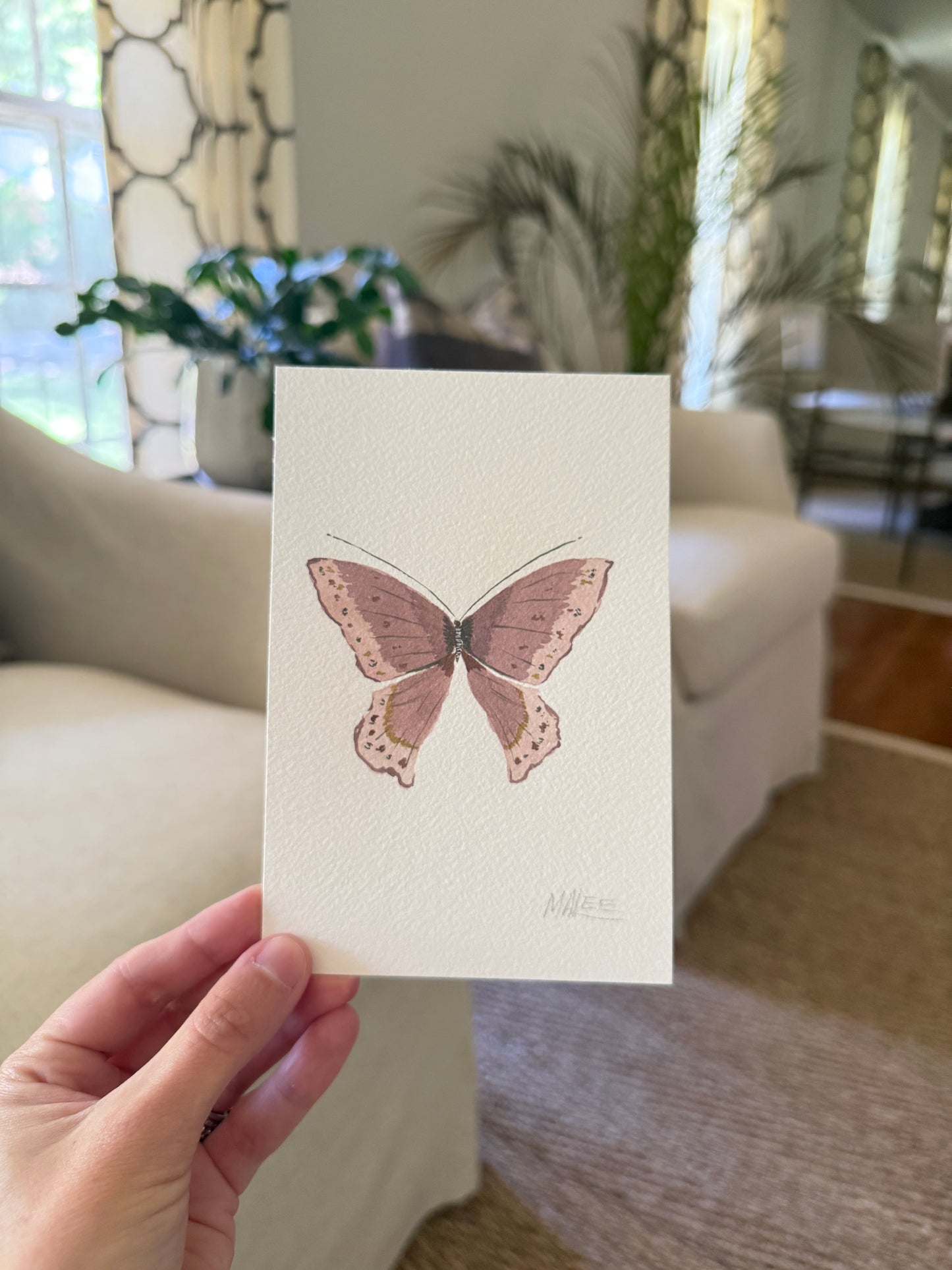 Butterfly garden watercolors