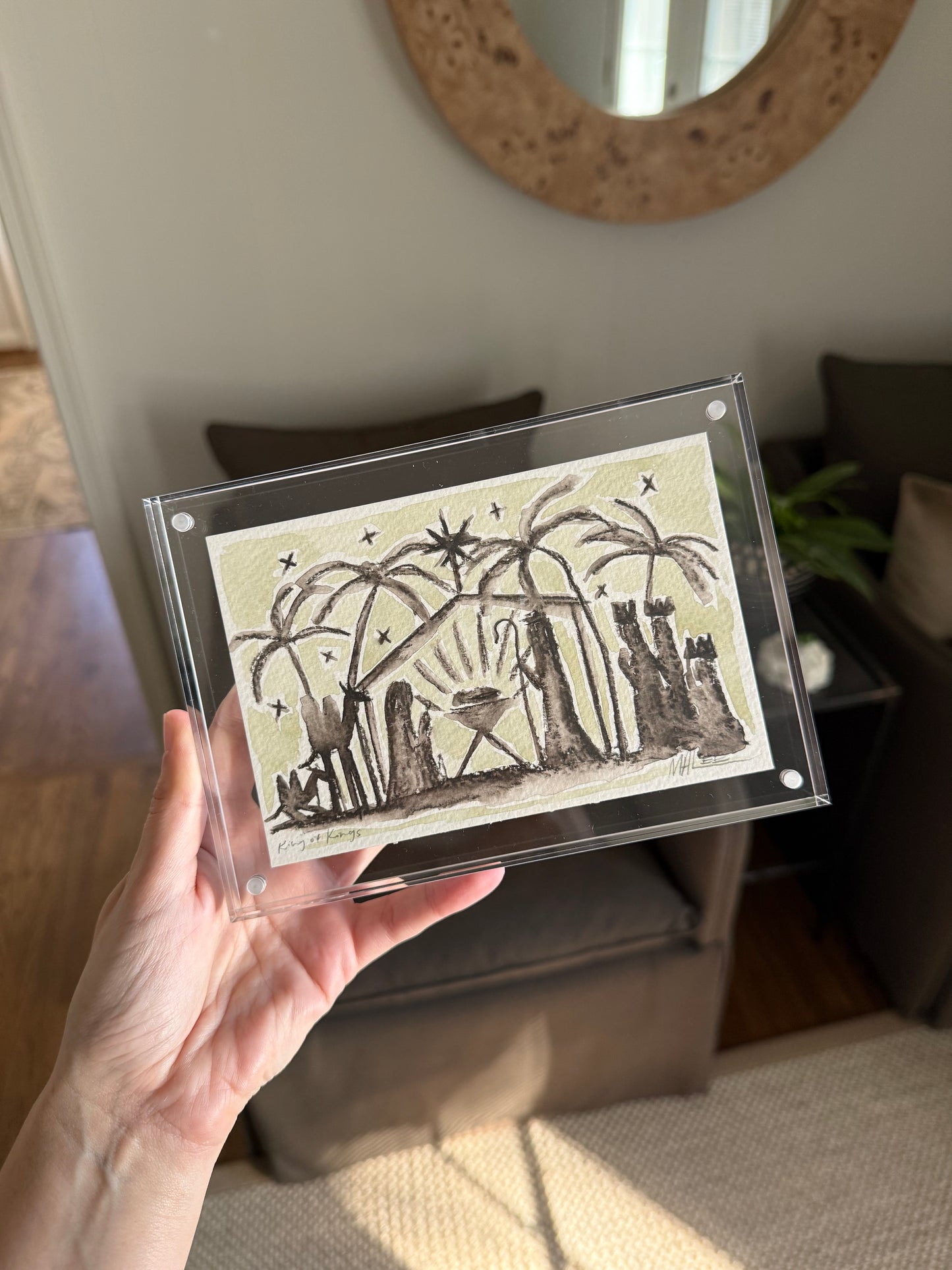 Original watercolor nativity scenes