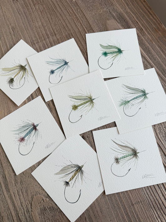 Watercolor flies
