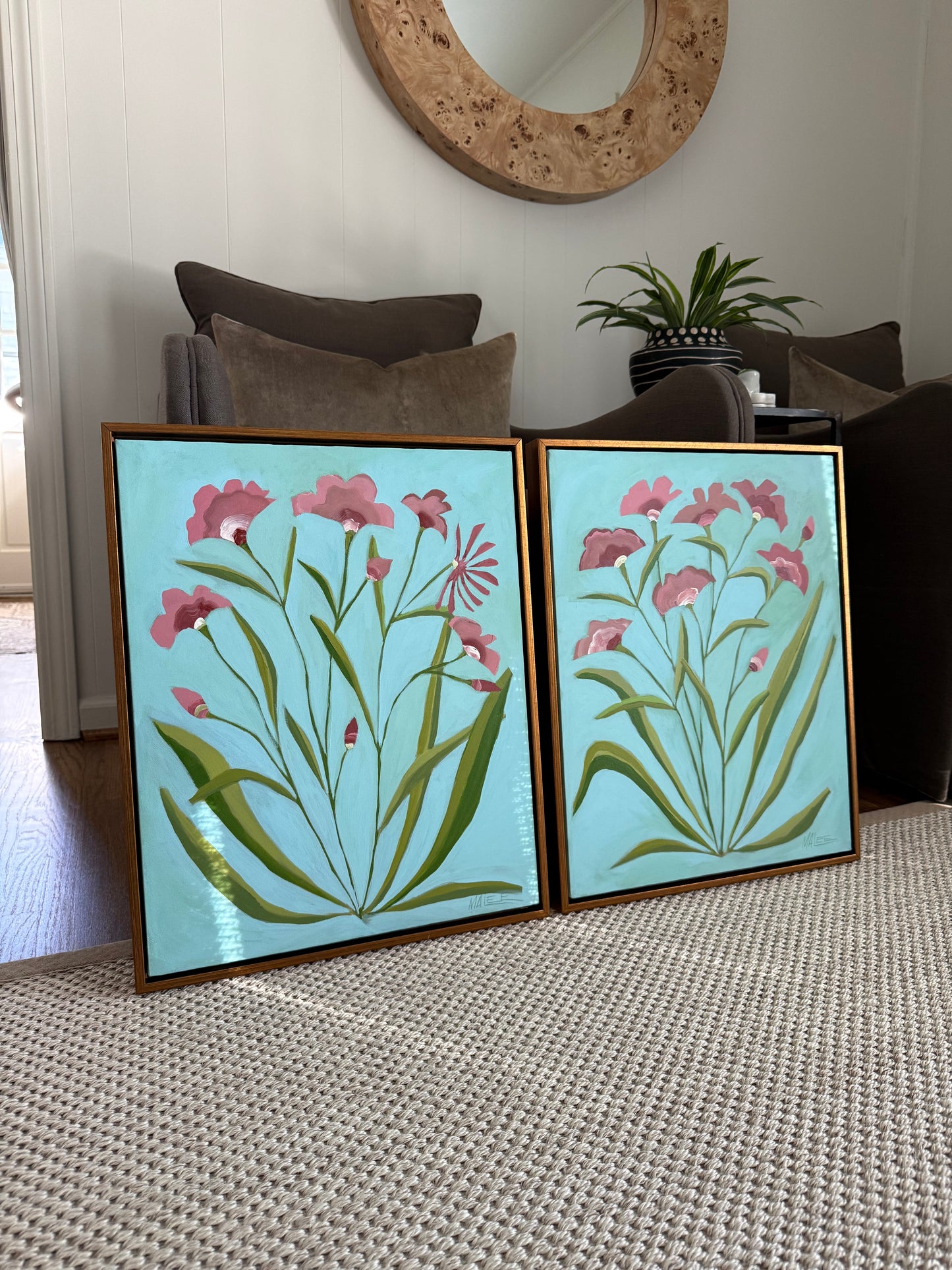 Gold framed botanicals