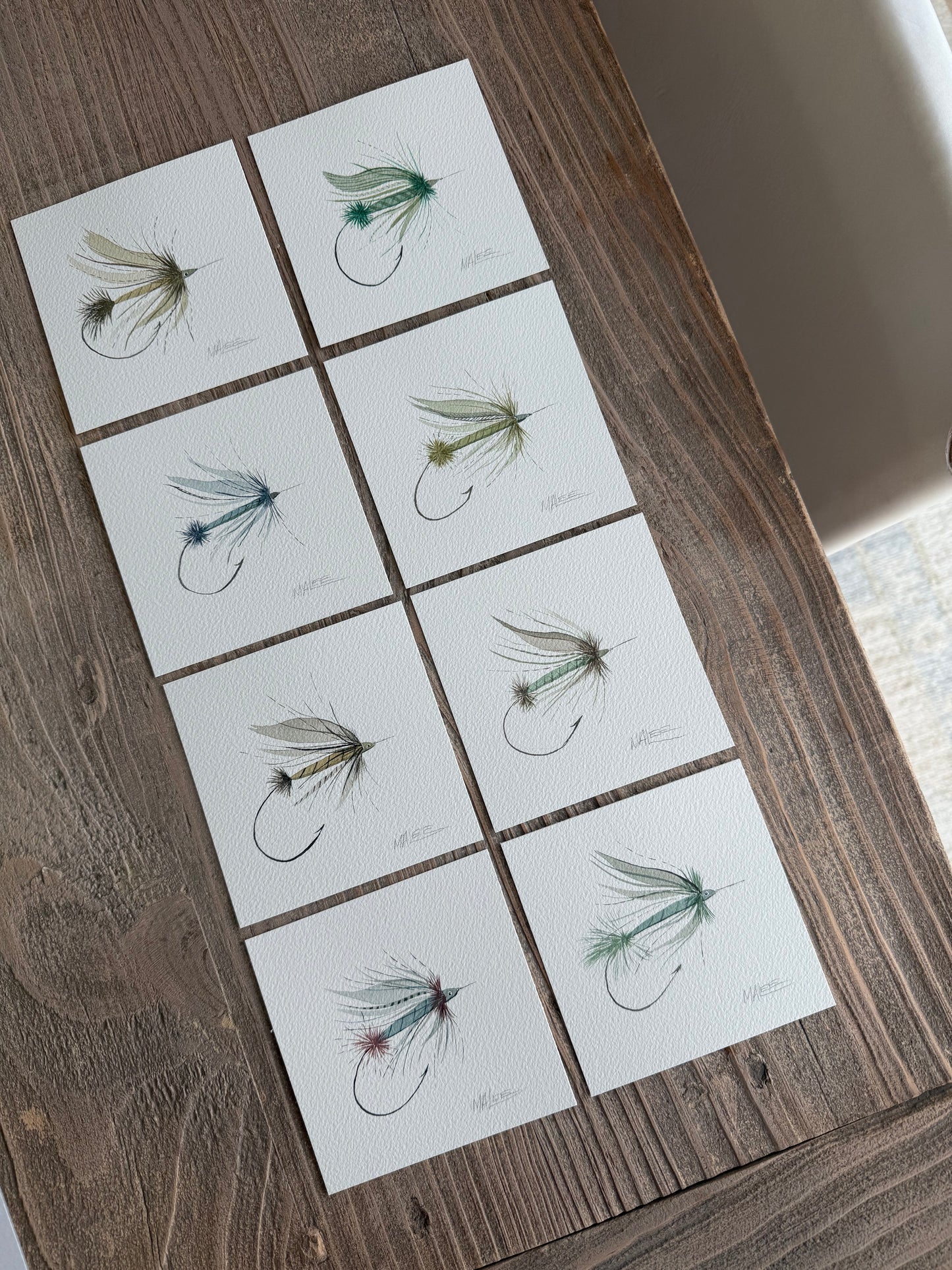 Watercolor flies