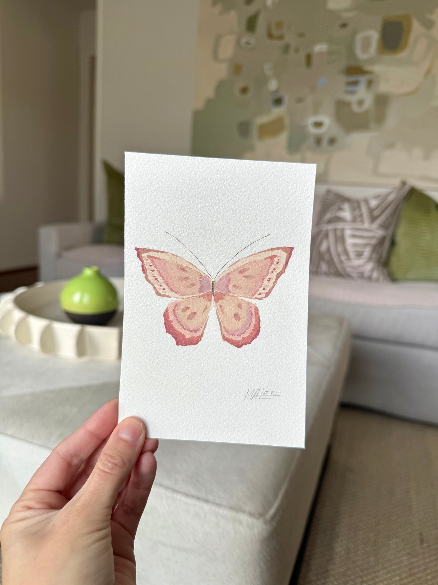 Butterfly garden watercolors