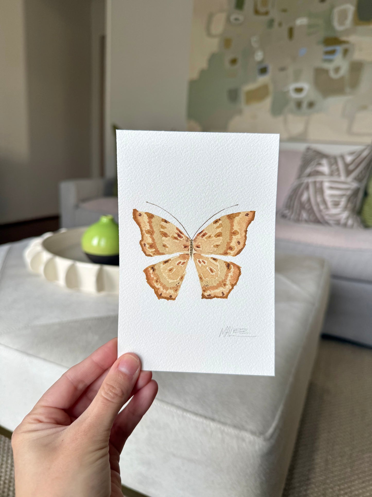 Butterfly garden watercolors