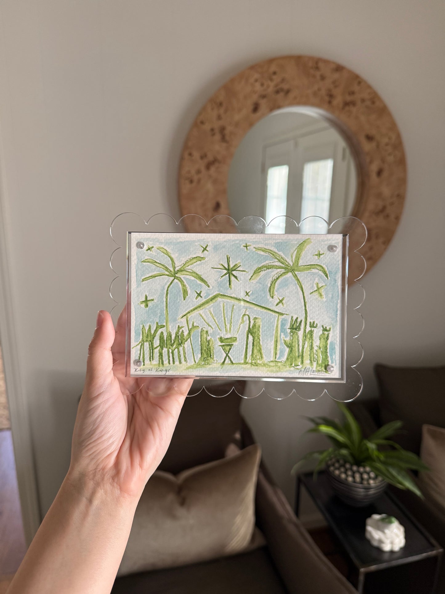 Original watercolor nativity scenes