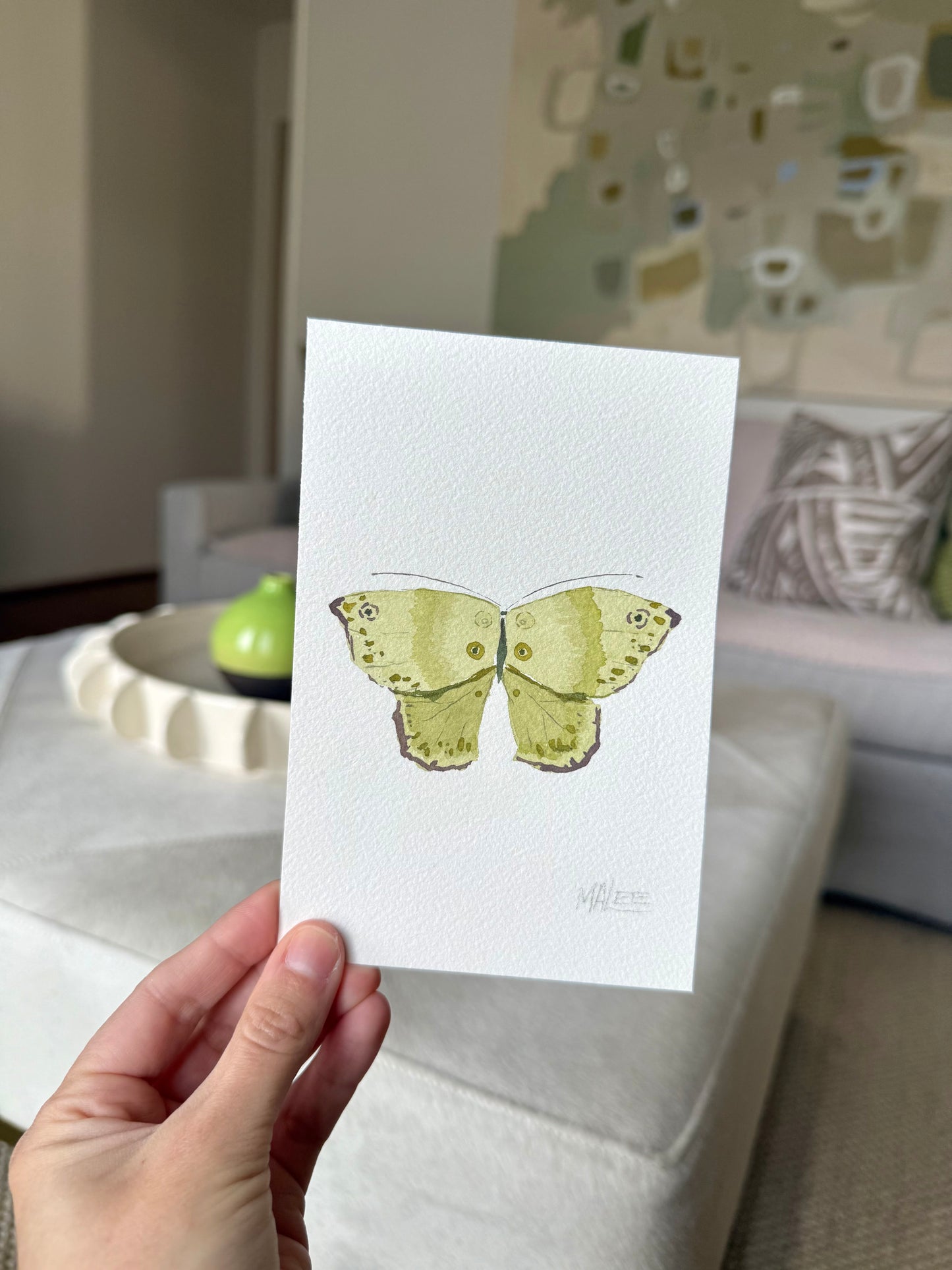 Butterfly garden watercolors